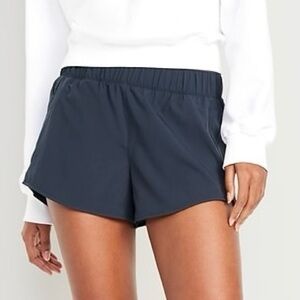 Old Navy Tech Shorts Women’s Small Stretch Run Active Blue 3” Quick Dry NEW